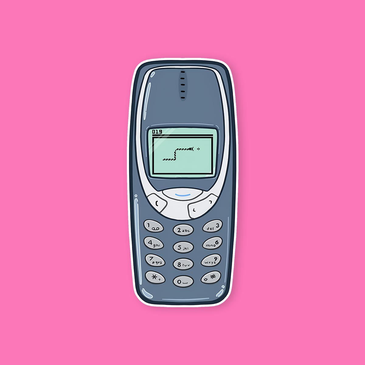 Cell phone square sticker
