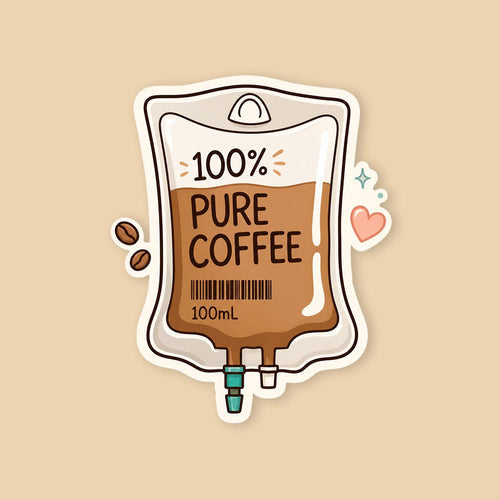 100% pure coffee sticker