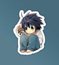 Sad anime sticker