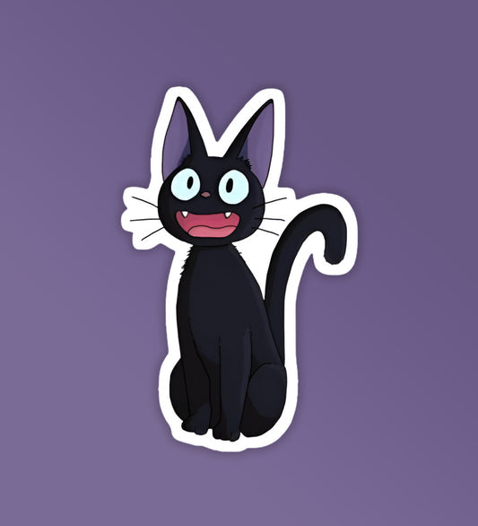 Black cat sticker