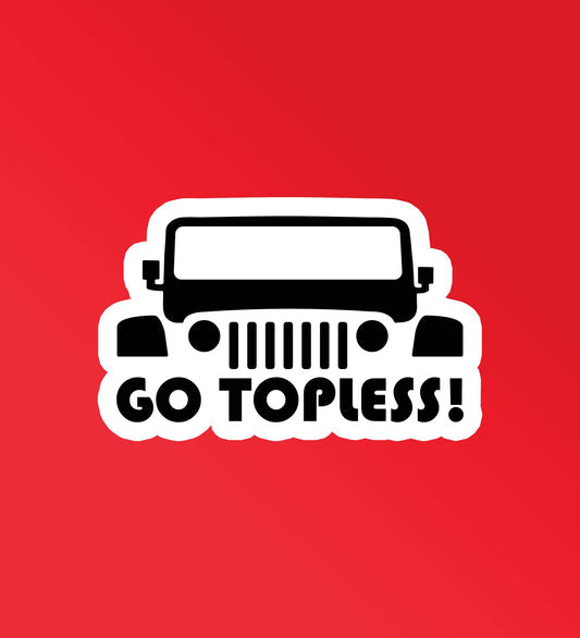 Go topless! sticker