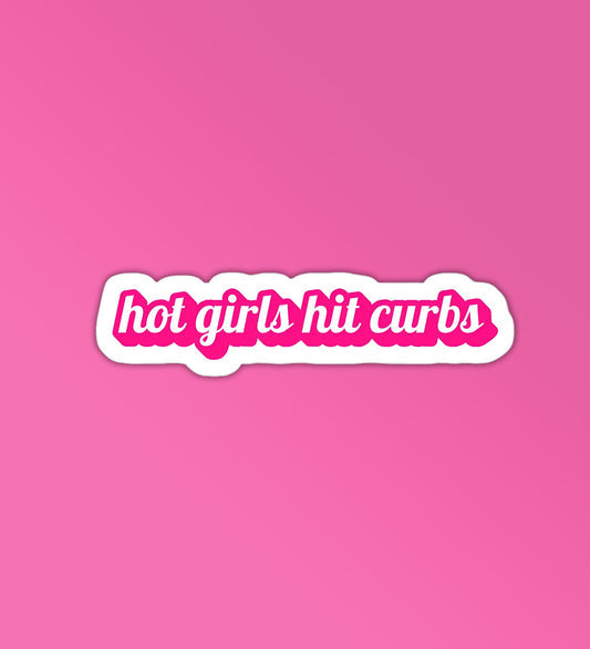 Hot girls hit curbs sticker