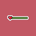 Heart counter sticker