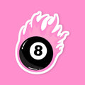 Rolling ball 88 sticker with fire arms