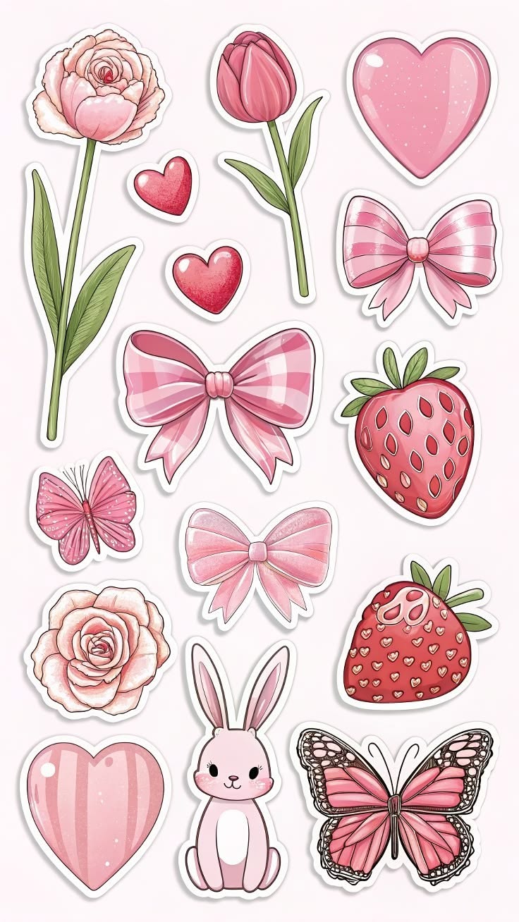 cute girls stickers pack