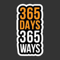 365 Days 365 Ways sticker