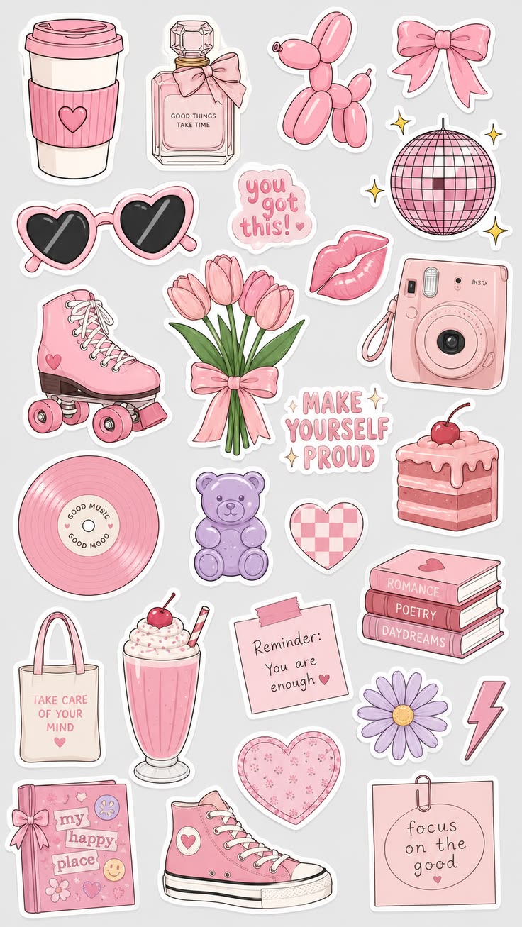cute girls stickers pack