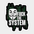 Fuck the system sticker