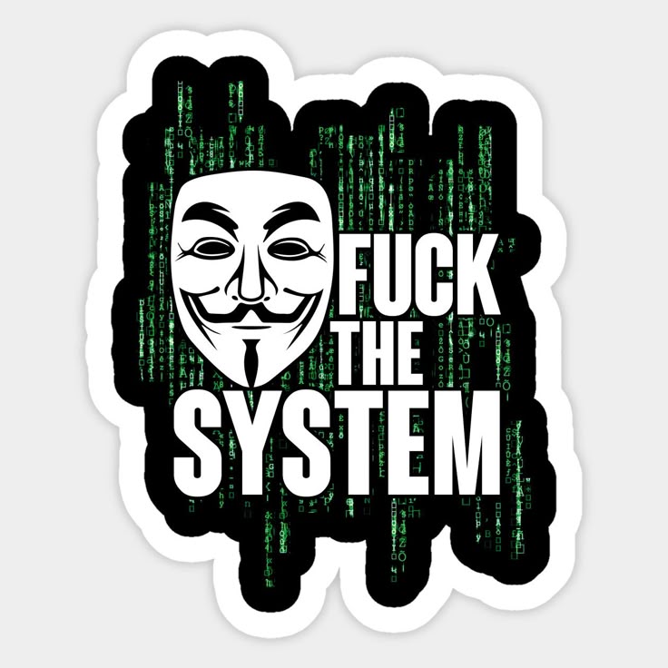 Fuck the system sticker