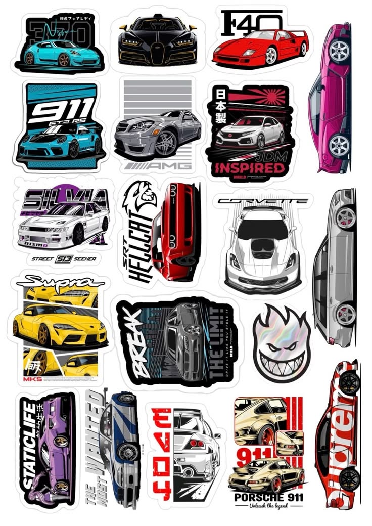 Cars sticker  pack