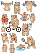 Bear boss stickers pack 2 (pack of 15)