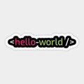 Hello world sticker
