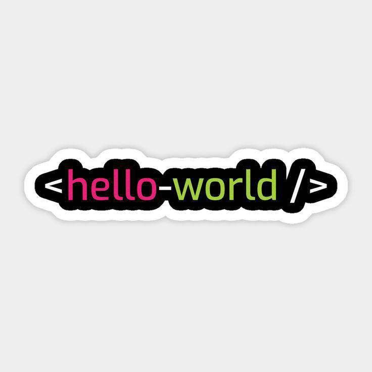 Hello world sticker