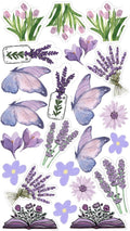 Flowers and butterfly stickers pack