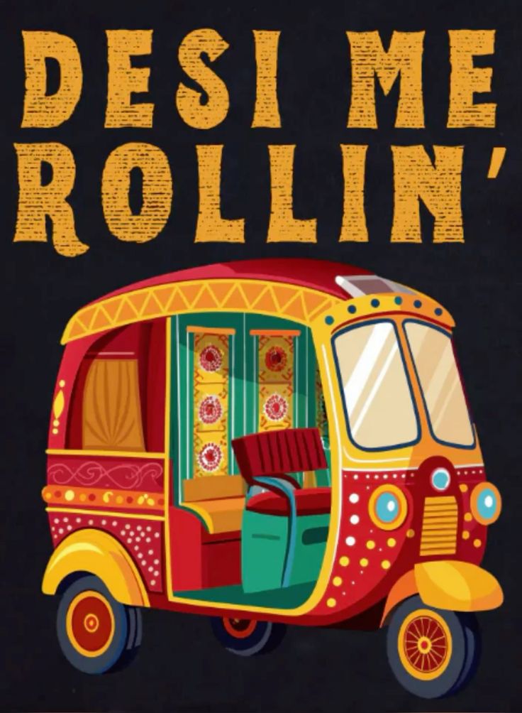 Desi me rollin'sticker