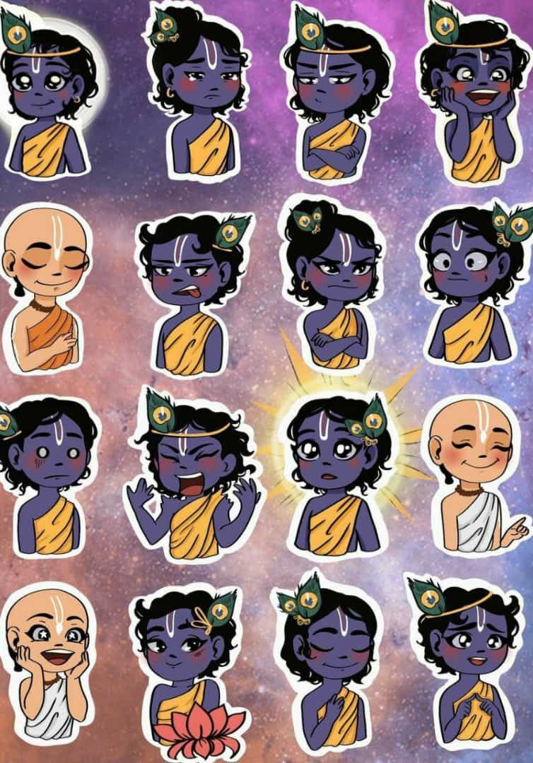Krishna ji stickers pack