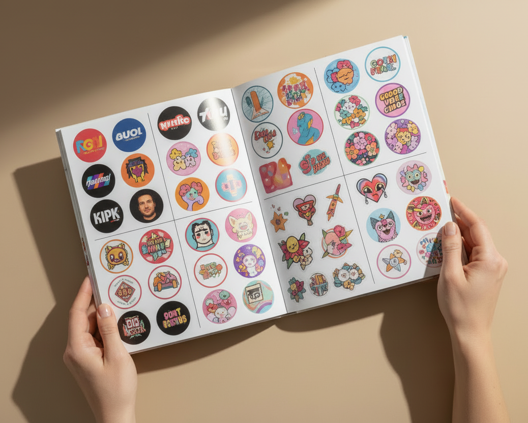 Sticker catalog matching store theme